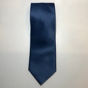 Umo Lorenzo Shinny Blue Solid Classic Wide Necktie
